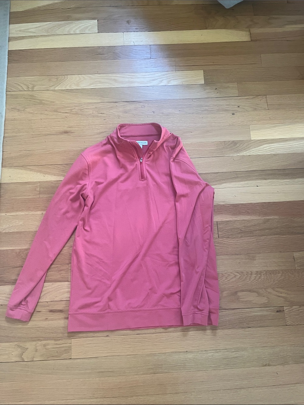 Peter Millar Men's Coral Pink Half-Zip Performance Pullover